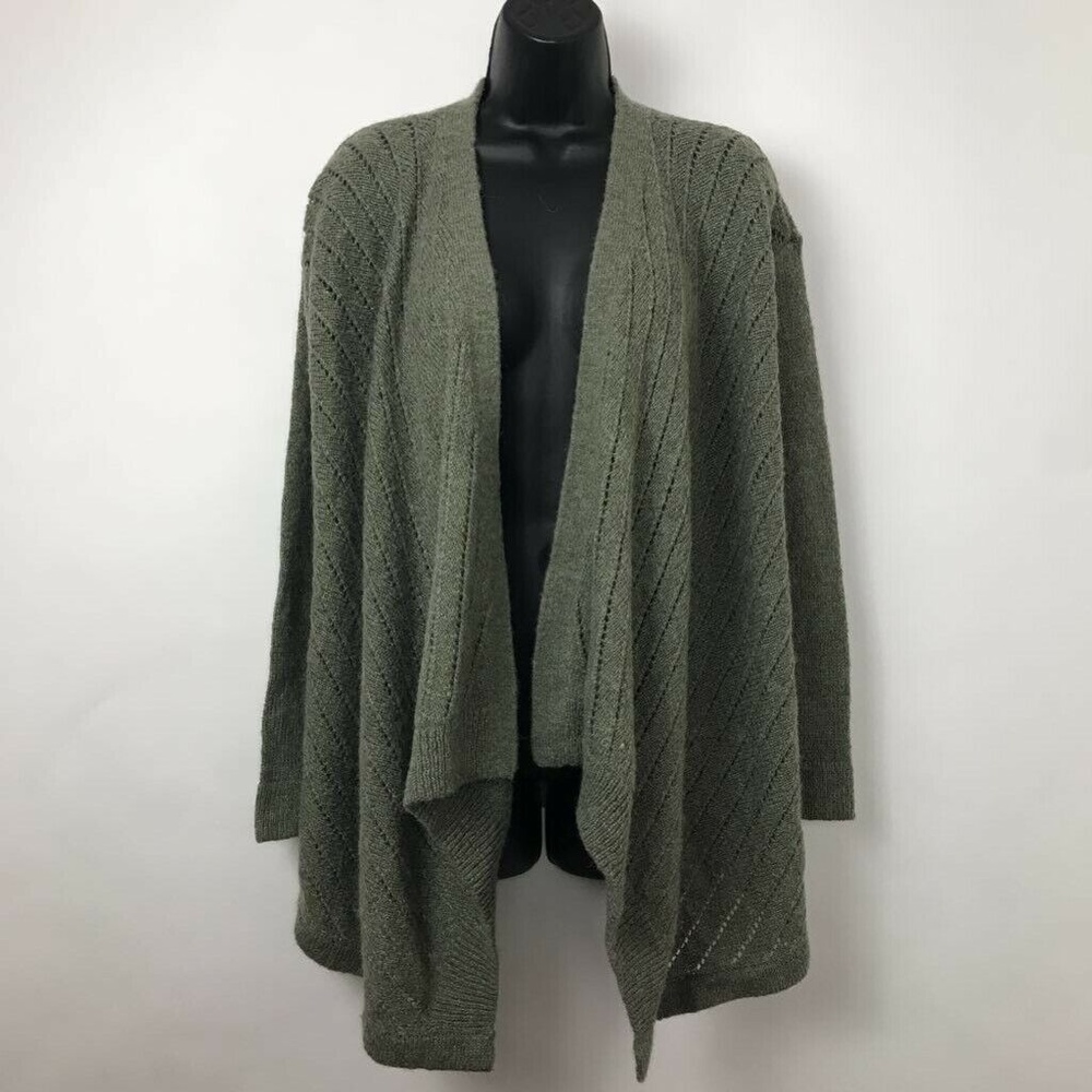 Lou & Grey Open Knit Draped Cardigan Sweater Sz XS